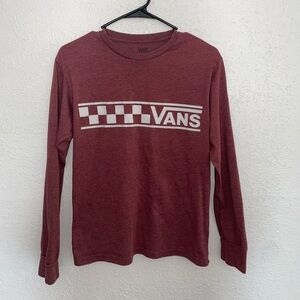 VANS burgundy long sleeve size small